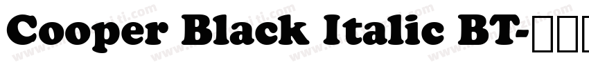 Cooper Black Italic BT字体转换